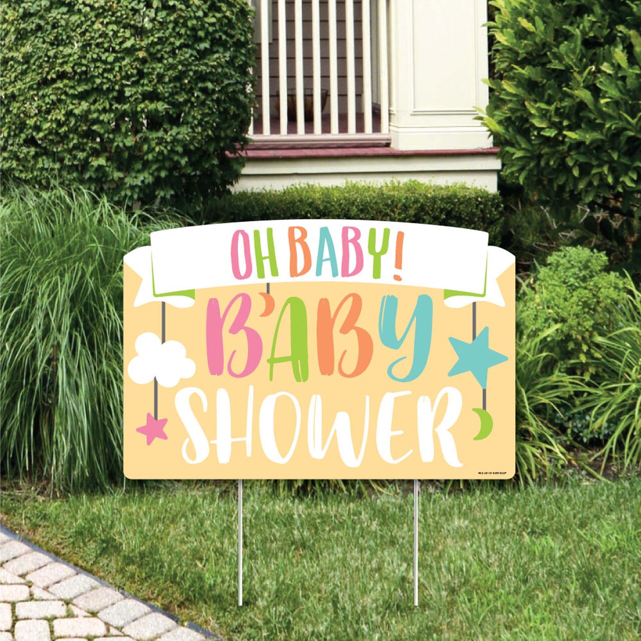 Big Dot of Happiness Neutral Baby Shower - Baby Shower Yard Sign Lawn Decorations - Party Yardy Sign